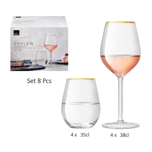 R133158D COPOS VINHO SET 8 (4 38CL/ 4 35CL)