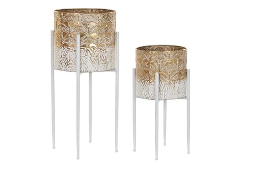 JR-195589 FLOREIRA SET2 MTL 33X33X70 FOLHAS 2MOD