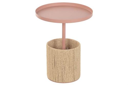 MB-227629 MESA AUXILIAR FERRO FIBRA 40X40X50CM NATURAL