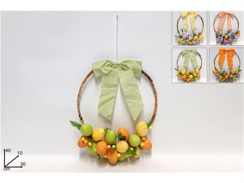 234335 COROA PASCOA COM OVOS 30CM 4SORT