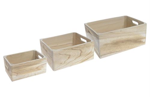 CAIXA MADEIRA SET3 35x25x15CM