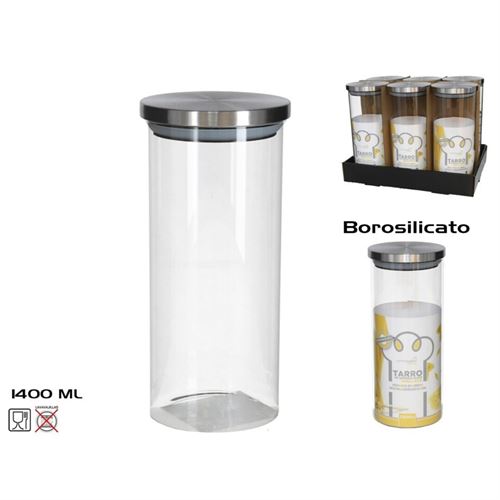 FRASCO BOROSILICATO 1400ML TAMPA METAL