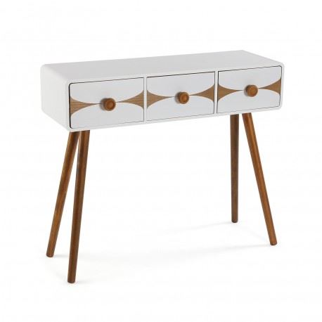 21080144 CONSOLA 3 GAVETAS BRUNO 90X30X79CM