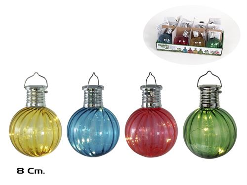 886253 LAMPADA SOLAR COR 3 LED 8CM 4 SORTIDOS