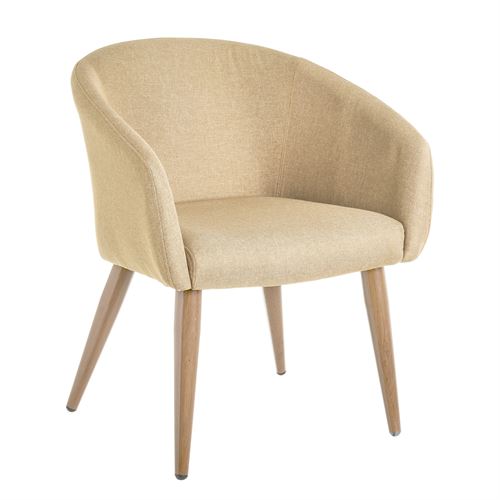 803184 POLTRONA FAUX LINEN MORLA BEIGE 60X58X77