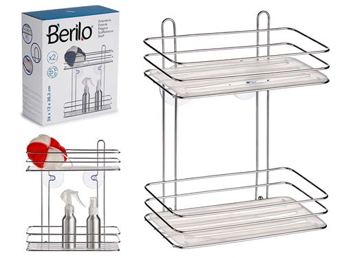 ESTANTE 2 ALTURAS CROMADA 26 x 10,7 x 30,2 cm.