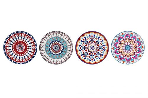 PC-194417 BASE COPOS SET 4 DOLOMITE 10,8X10,8X0,7 72 MANDALA
