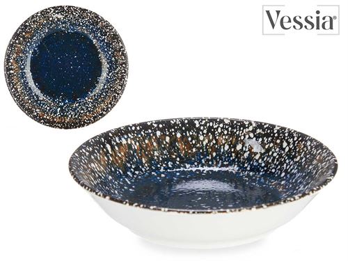 83760 PRATO PORCELANA FUNDO 21CM AZUL UNIVERSO