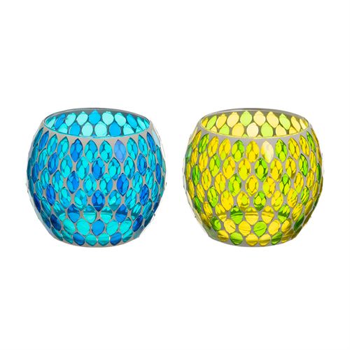 804237 CASTIÇAL. 2/M CRISTAL 12 X 12 X 10 CM