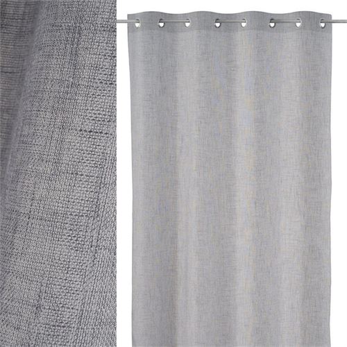 CORTINADO FAUX LINEN MATIZ CINZA 140X260