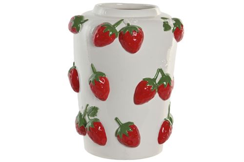 JR-223463 JARRA  CERÁMICA 21X21X30 BRANCO