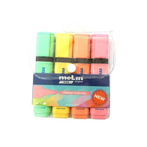 RTF240-04PW MOLIN cj-4  MARCADORES FLUORESCENTE VIVA