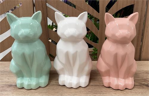 GATO CERAMICA BRANCO 23X13CM