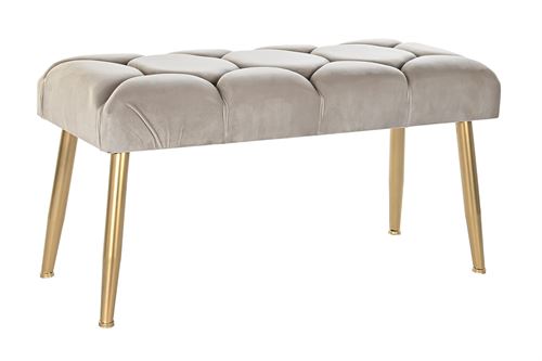 MB-197246 BANQUETA POLIESTER METAL 97X38X50 BEGE