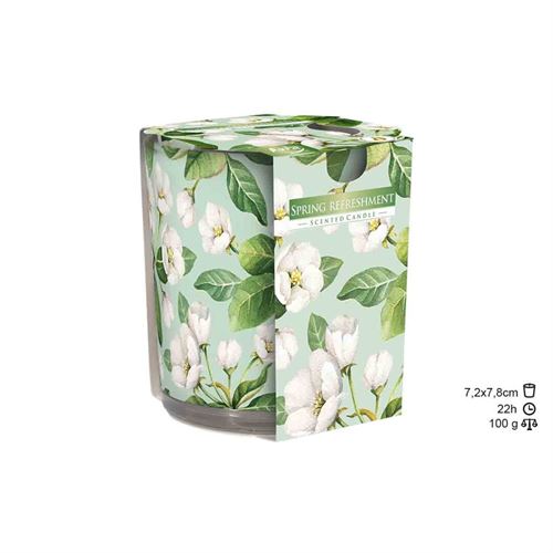 VELA COPO BATAO FLOR BRANCO 22H