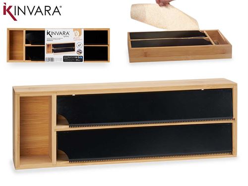 62619 DISPENSADOR ROLOS BAMBU 40X13X7CM
