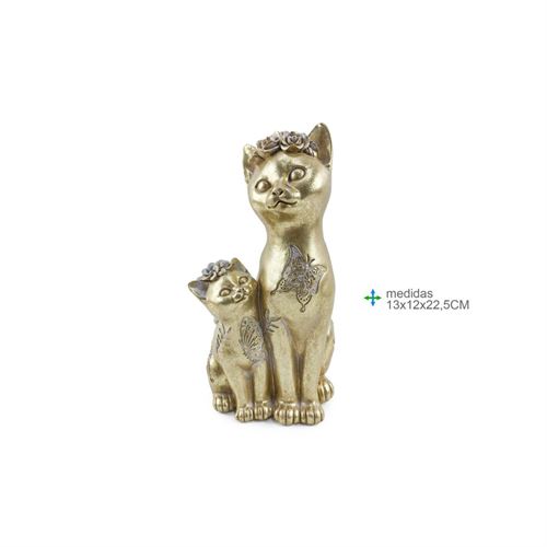 GR-76738 GATO RESINA 13x12x22,5cm