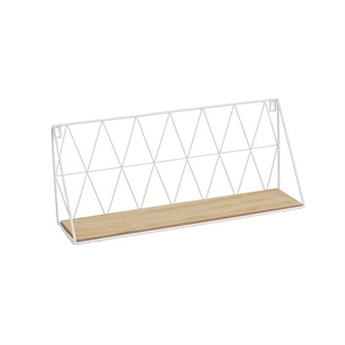 804855 ESTANTE METAL-MDF BRANCO 48 X 12 X 20 CM