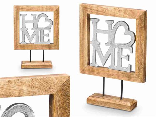 75547 SUPORTE DECORATIVO HOME PRATEADO 22X6X32 CM