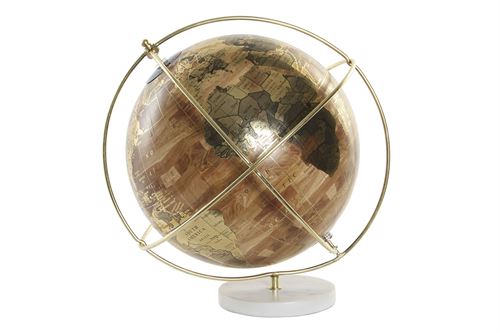 GLOBO TERRESTRE ALUM PVC 33X33X33 CASTANHO