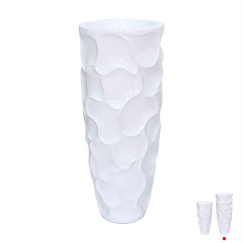 107029254 VASO DE RESINA BRANCO 36X36X90CM