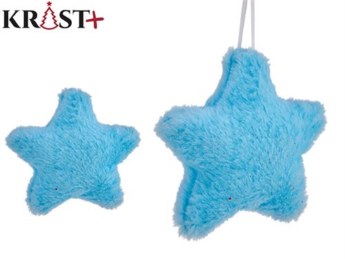 95644 ESTRELA DECORATIVA PENDURAR AZUL POLAR 18CM