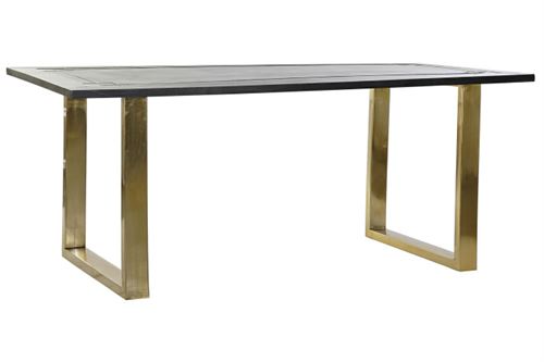 MB-182709 MESA DE JANTAR MADEIRA/METAL180X89X75 PRETO