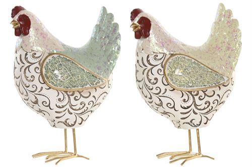 FD-222727 FIGURA RESINA 16X10X22 GALINHA 2 MOD.