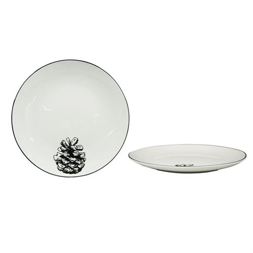 ASSIPO011 PRATO RASO PINHA 27CM PORCEL