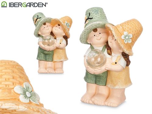 90871 FIGURA SOLAR CASAL 38CM
