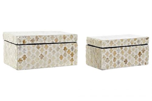 LD-184641 CAIXA SET 2 BAMBU MADRE PÅROLA 26,5X16,5X13