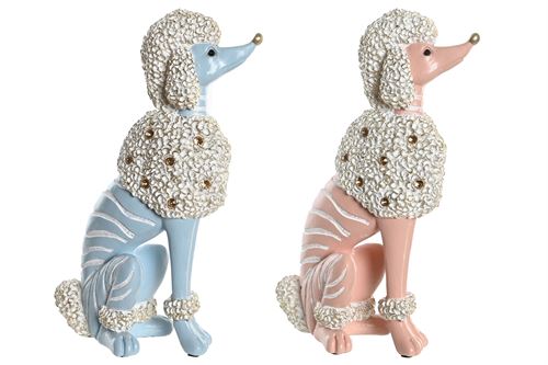 FD-205603 FIGURA RESINA 18X10X30,5 CÃO CANICHE 2 SORT
