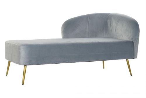 MB-184873 CHAISE-LONGUE POLIÉSTER MADEIRA CINZA 160X80X90