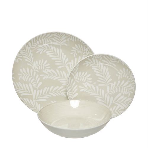 24384 SERVIÇO 18PÇS PORCELANA BEGE