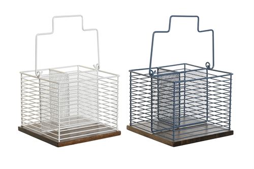 PC-205347 ORGANIZAÇÃO METAL RUBBERWOOD 18X18X15 2 SORT