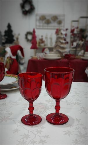 COPOS COUNTRY VIDRO VERMELHO 19CL SET6