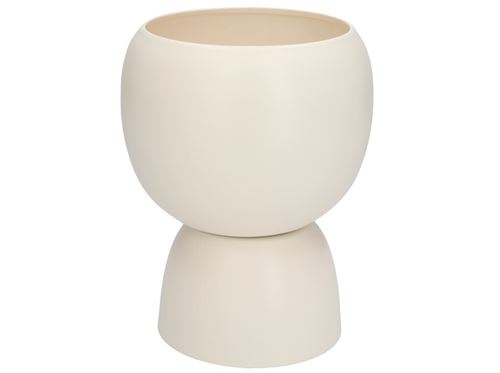433882 VASO METAL DE FLOR BEGE TALIA 17X17X22 CM