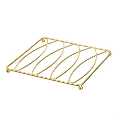 805591 DESCANSO DE PANELA METAL DORADO 19X19X1CM