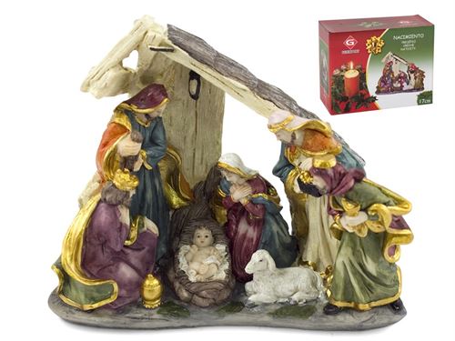 501262 PRESEPIO NATAL RESINA 17CM