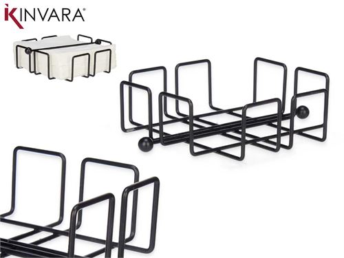 86959 SUPORTE GUARDANAPOS METAL 19,3 x 19,3 x 6,5 cm.