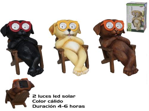 39264000 CÃO SENTADO C/ÓCULOS DE SOL 2 LED 3SRT