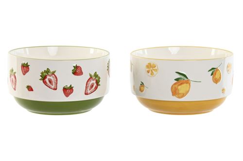 PC-217519 SALADEIRA CERAMICA  21X21X12 1500ml FRUTA 2 MOD.