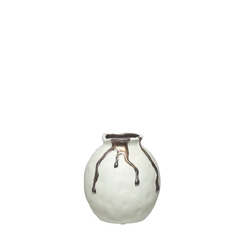 28794 JARRA CERAMICA DECORATIVA MOLTEN GOLD