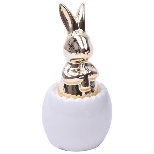 00125 COELHO PASCOA CERAMICA 6,5X6,5X12CM 2659-001-B
