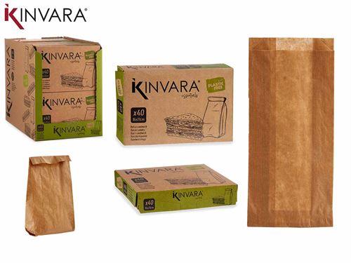 87073 SACO PAPEL SANDES 40UN 16X21   5,5CM