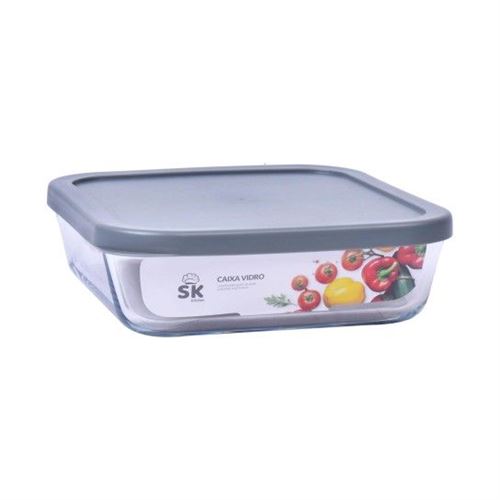 163082 CAIXA VIDRO QUADRADO 570ML SK 163-08
