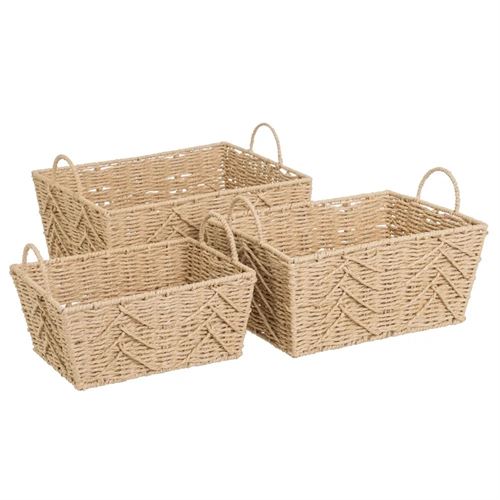 805669 CESTO FIBRA PAPEL CJ.3 35X28X22CM