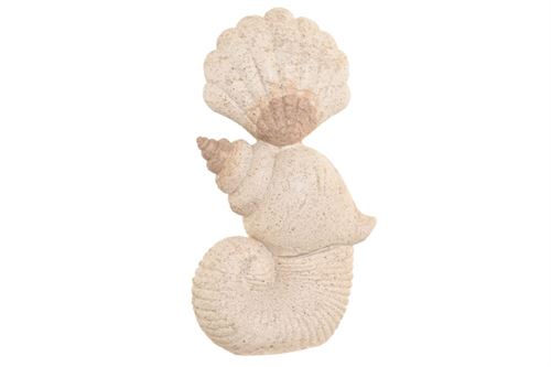 LM-220416 FIGURA RESINA 17X10X32 CONCHA DESGASTADO BEGE