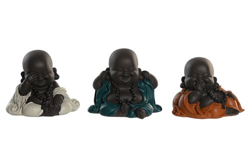 FD-205636 FIGURA RESINA 10X7,5X8,5 BUDA SET3