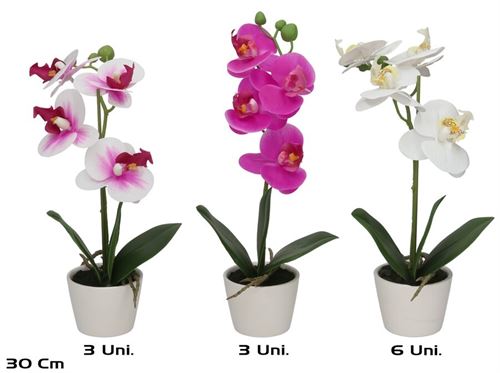 395456 VASO ORQUIDEA ARTIFICIAL 34CM